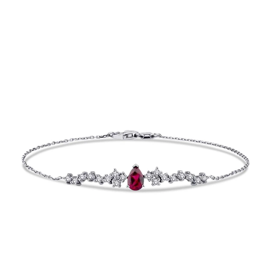 0.87 Carat Diamond Ruby Bracelet