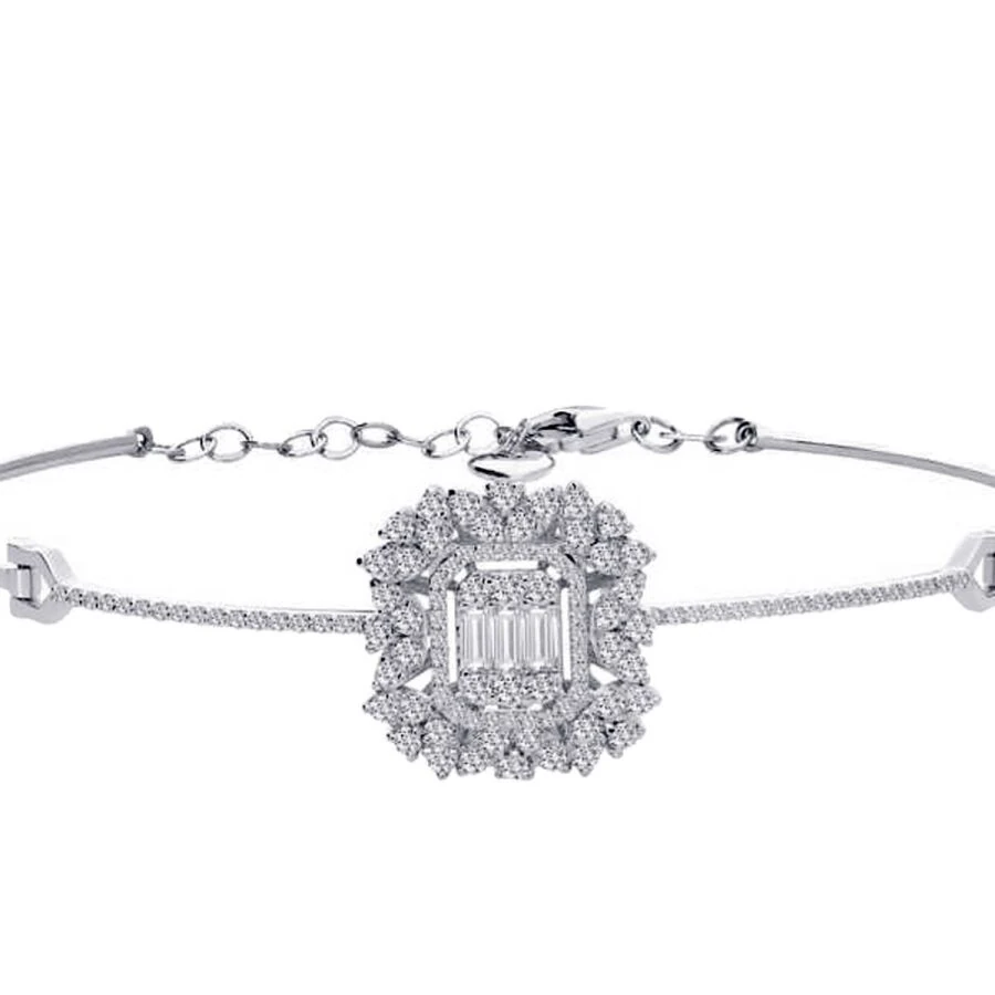 1.13 Carat Diamond Baguette Bangle