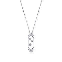 0,09 Karat Diamant Baguette Halskette