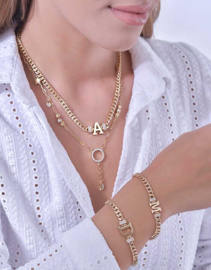 Gold Letter Bracelet