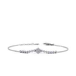 0.17 Carat Diamond Flower Bracelet