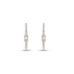 0.30 Carat Diamond Hoop Earrings