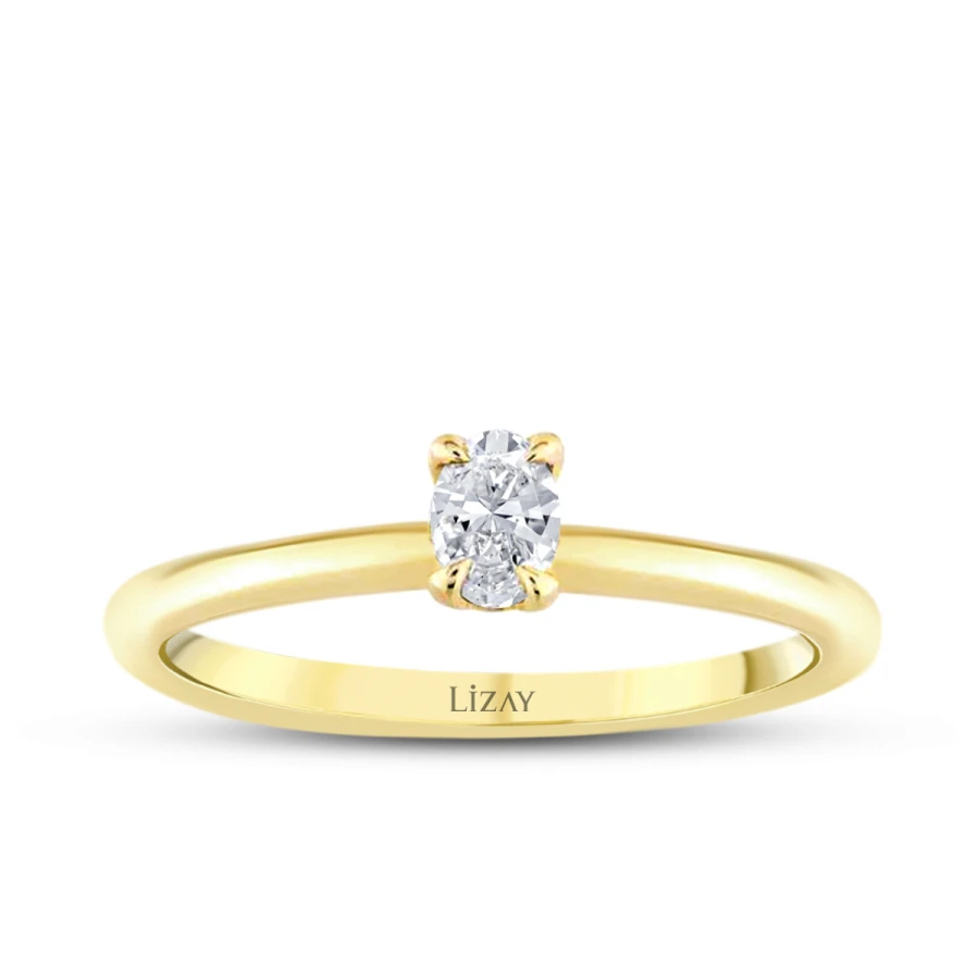 0.30 Carat Diamond Oval Solitaire Engagement Ring