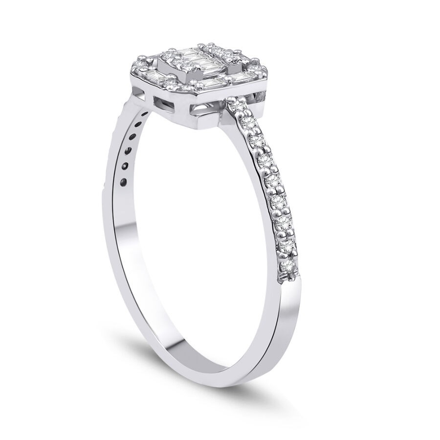 0.26 Carat Diamond Baguette Ring