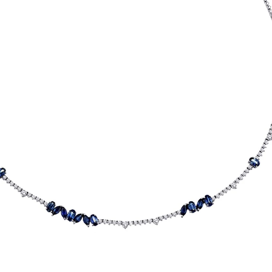 5.99 Carat Diamond Sapphire Neckband
