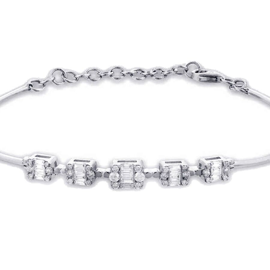 0.60 Carat Diamond Baguette Bangle