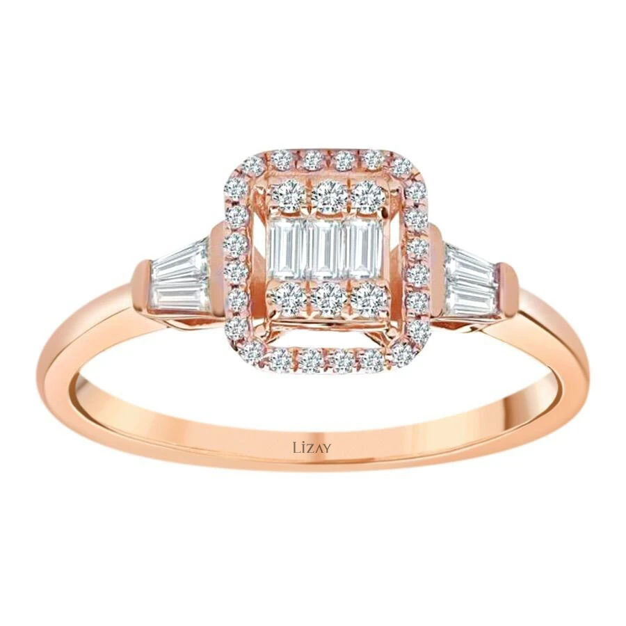 0.47 Carat Diamond Baguette Ring