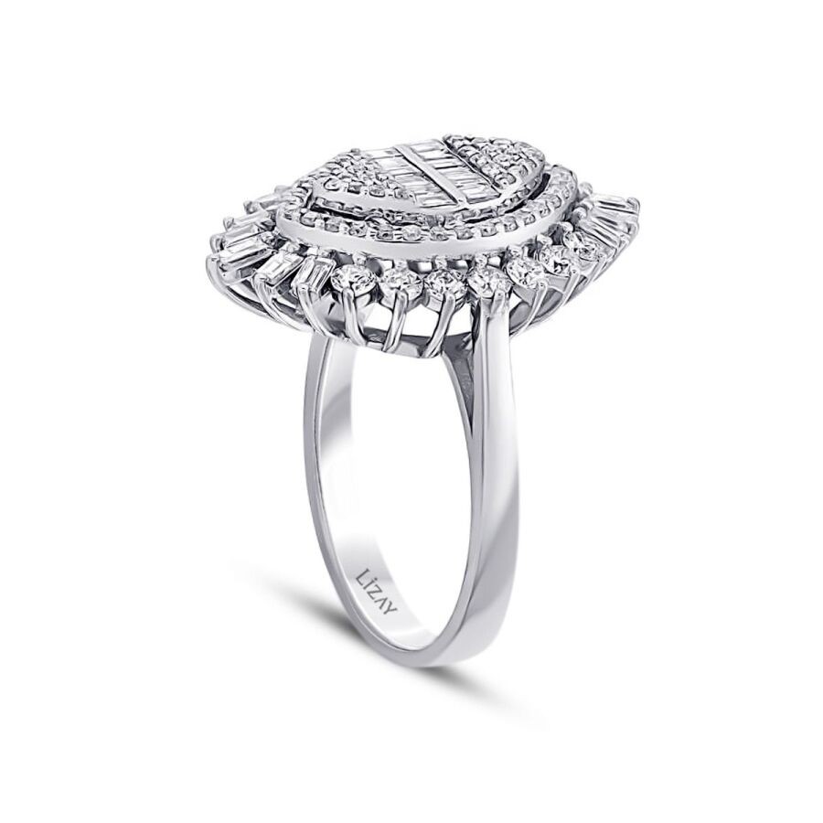 1.33 Carat Diamond Baguette Ring