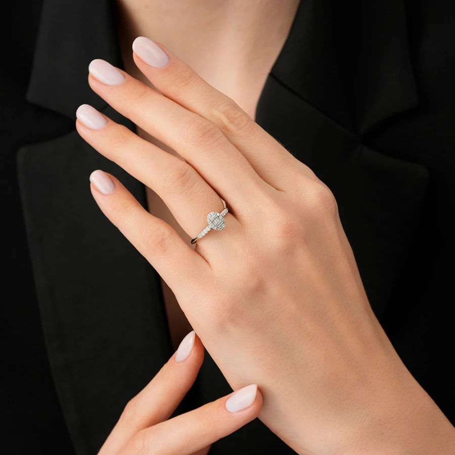 0.29 Carat Diamond Baguette Ring