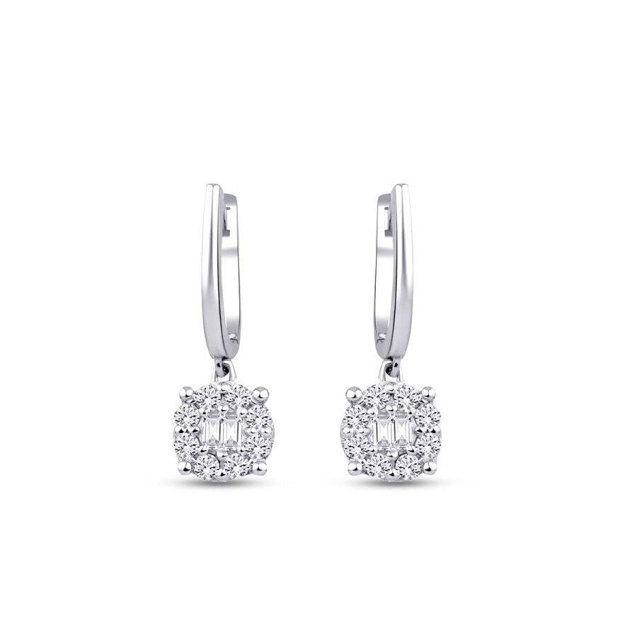 0,47 Karat Diamant Baguette Ohrringe