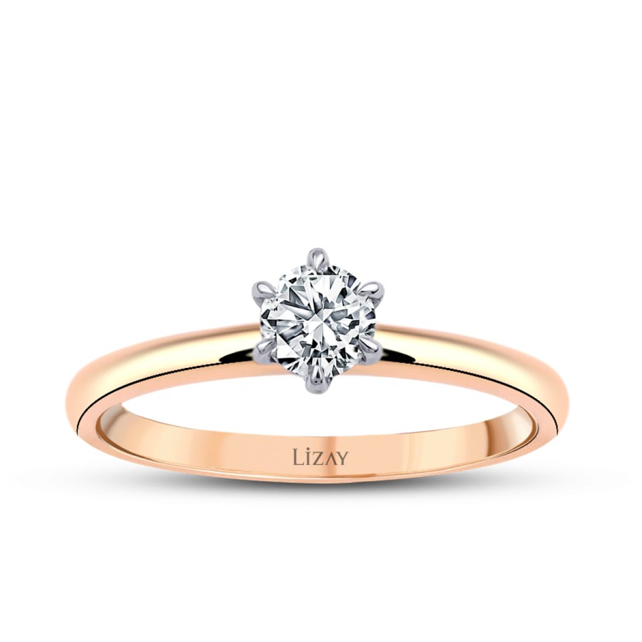 0,30 Karat Diamant Runder Solitär Verlobungsring