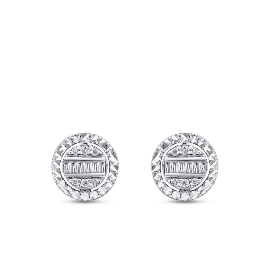 0.20 Carat Diamond Baguette Earrings