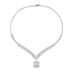 6.89 Carat Diamond Baguette Neckband