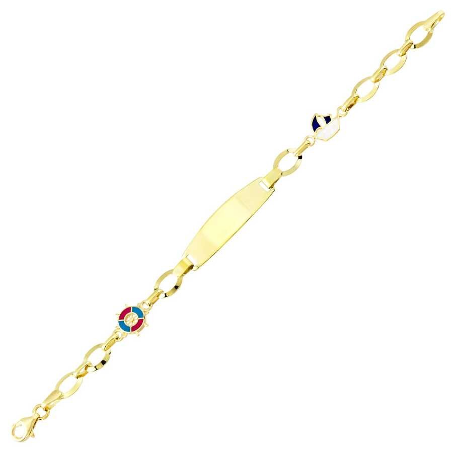 Gold Baby Nameplate Bracelet