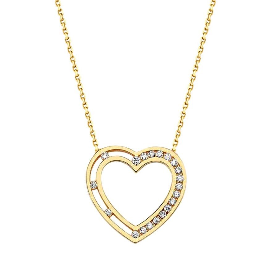 Gold Design Heart Necklace