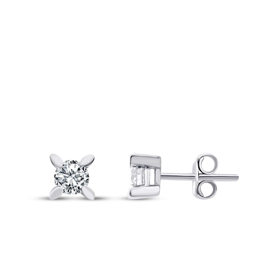 0.34 Carat Diamond Solitaire Earrings