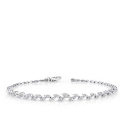 Gold Leaf Tennis Bracelet