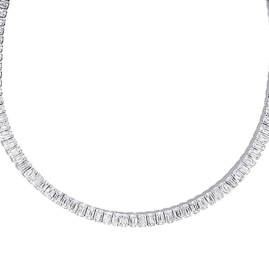 6.64 Carat Diamond Baguette Necklace
