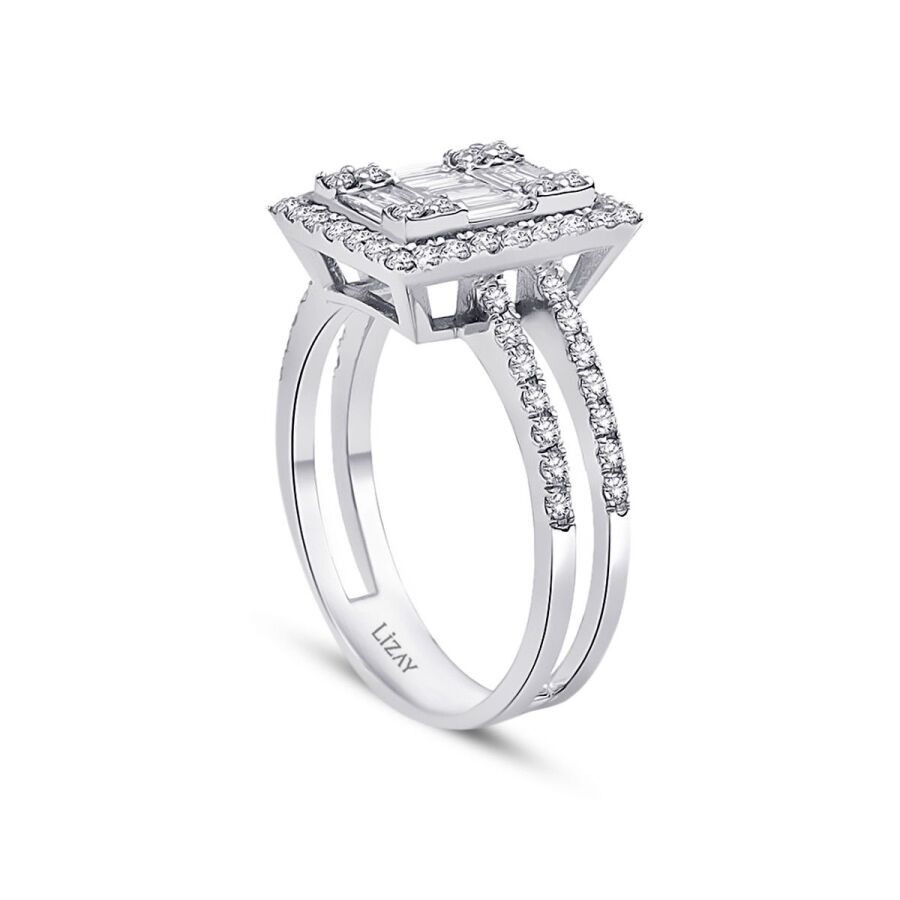 0.94 Carat Diamond Baguette Ring