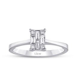 0.17 Carat Diamond Baguette Ring