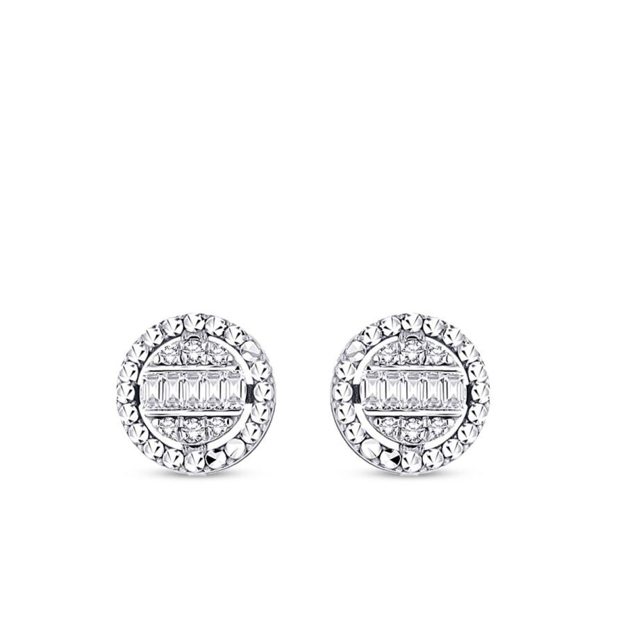 0.20 Carat Diamond Baguette Earrings
