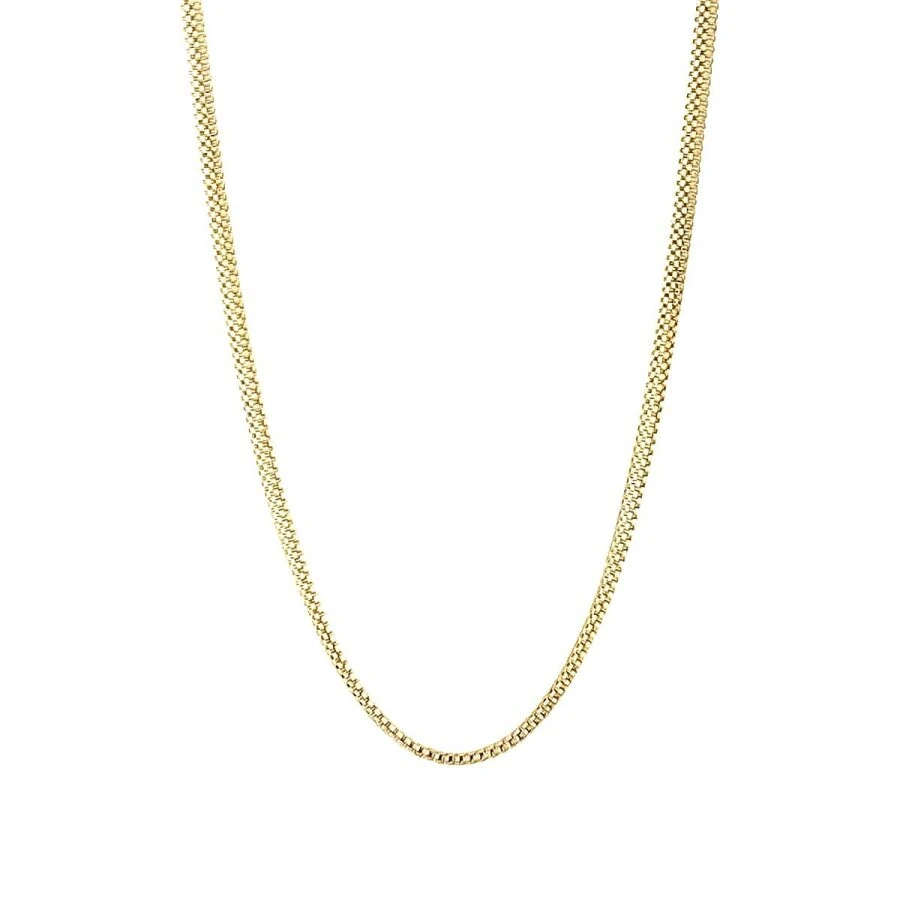 Gold Herringbone Chain Necklace
