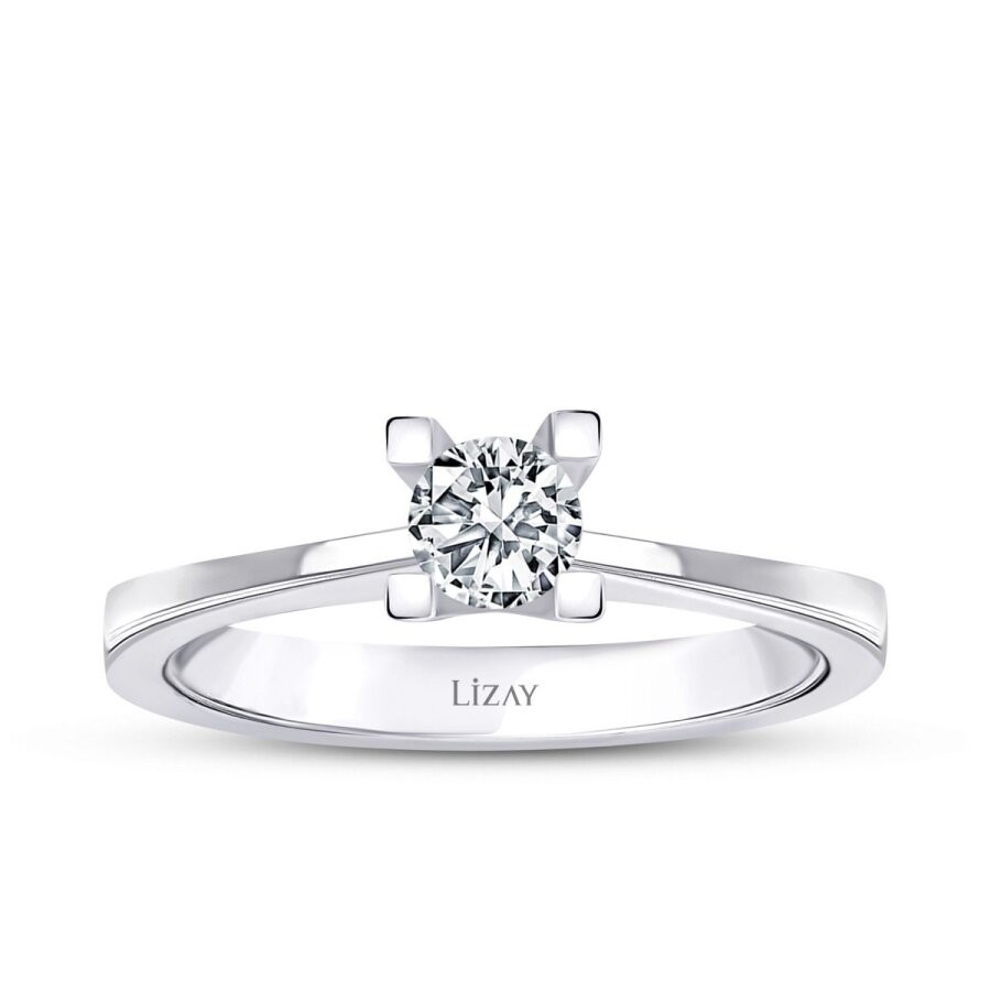 0,30 Karat Diamant Runder Solitär Verlobungsring