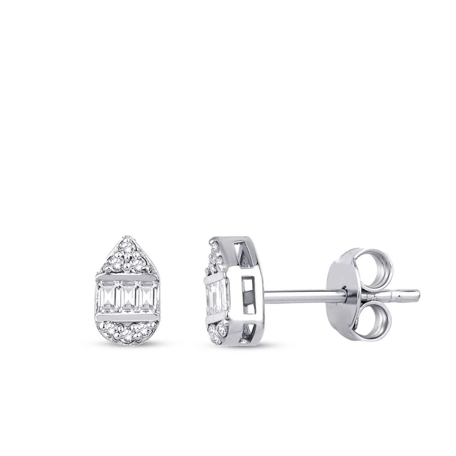 0.19 ct. Diamant Baguette Ohrringe