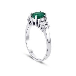 1,16 Karat Diamant Smaragd Ring