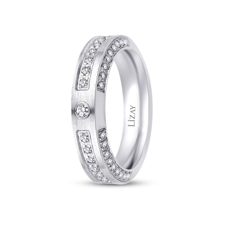 White Gold Cubic Wedding Band