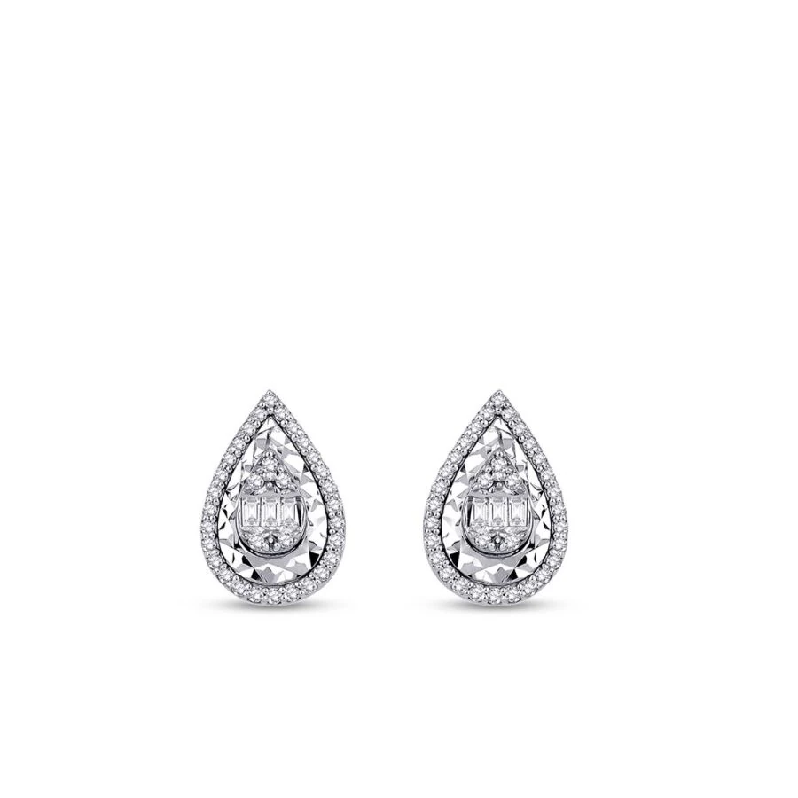 0.23 Carat Diamond Baguette Earrings