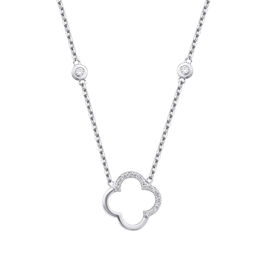 0.26 ct. Diamant Clover Halskette