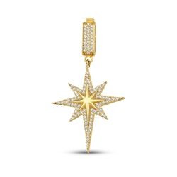 Gold North Star Charm