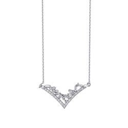 0.43 Carat Diamond Baguette Necklace