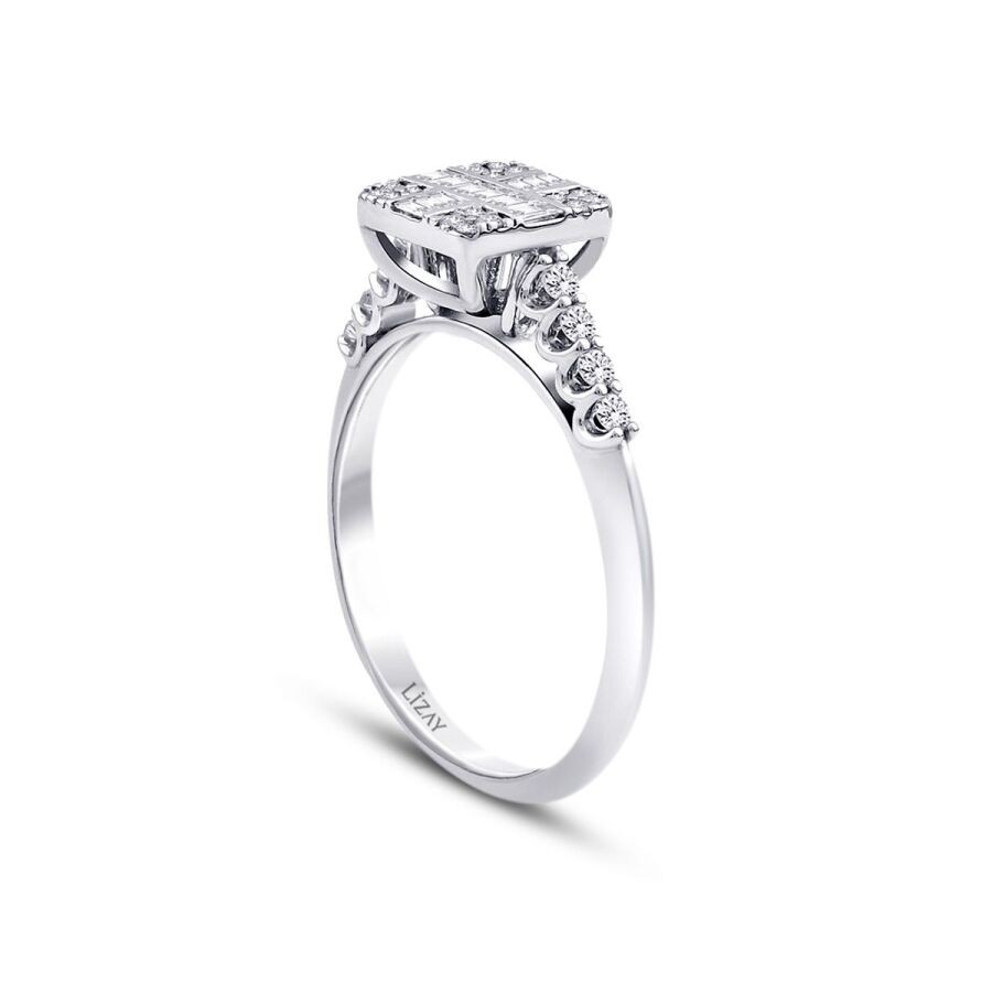 0,34 Karat Diamant Baguette Ring