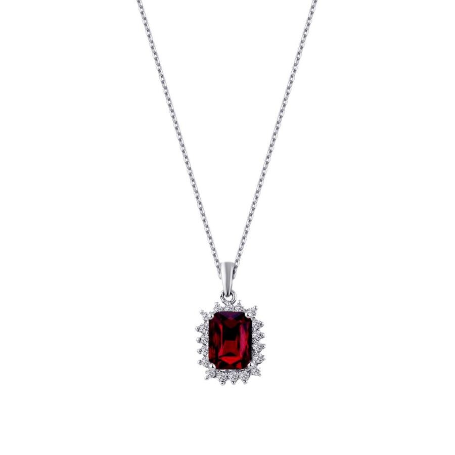 1.27 Carat Diamond Ruby Necklace