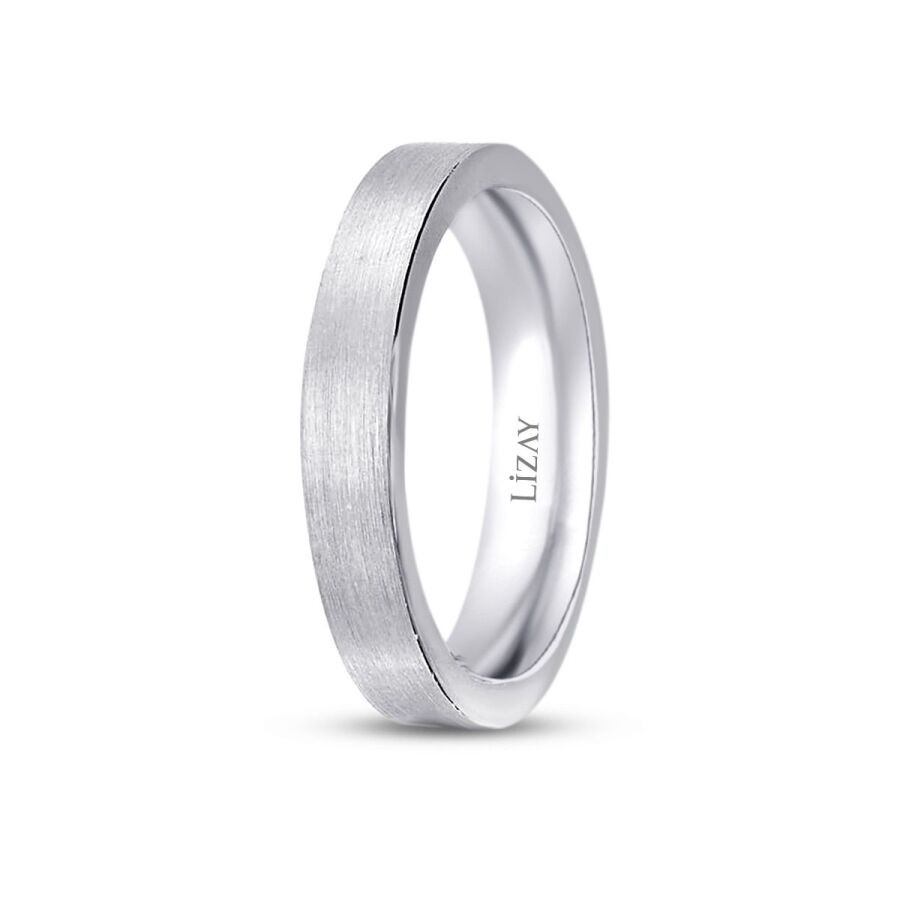 White Gold Plain Wedding Band