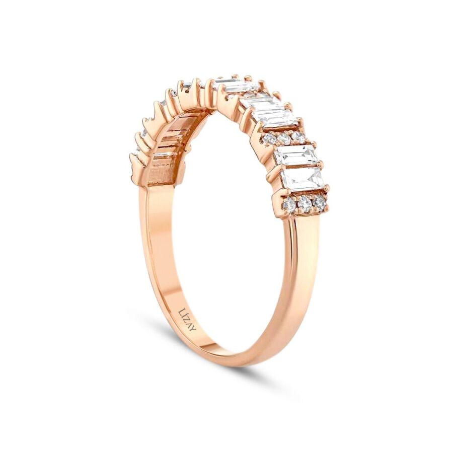 0.63 Carat Diamond Half-Eternity Baguette Ring