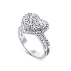 1.47 Carat Diamond Heart Ring