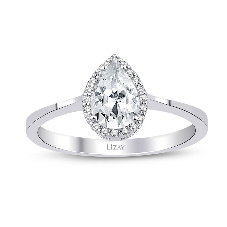 0.89 Carat Diamond White Topaz Ring