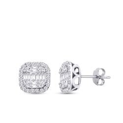 0,97 Karat Diamant Baguette Ohrringe