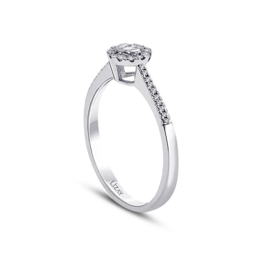 0.14 Carat Diamond Baguette Ring