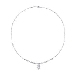 Gold Choker mit Blattform-Stein