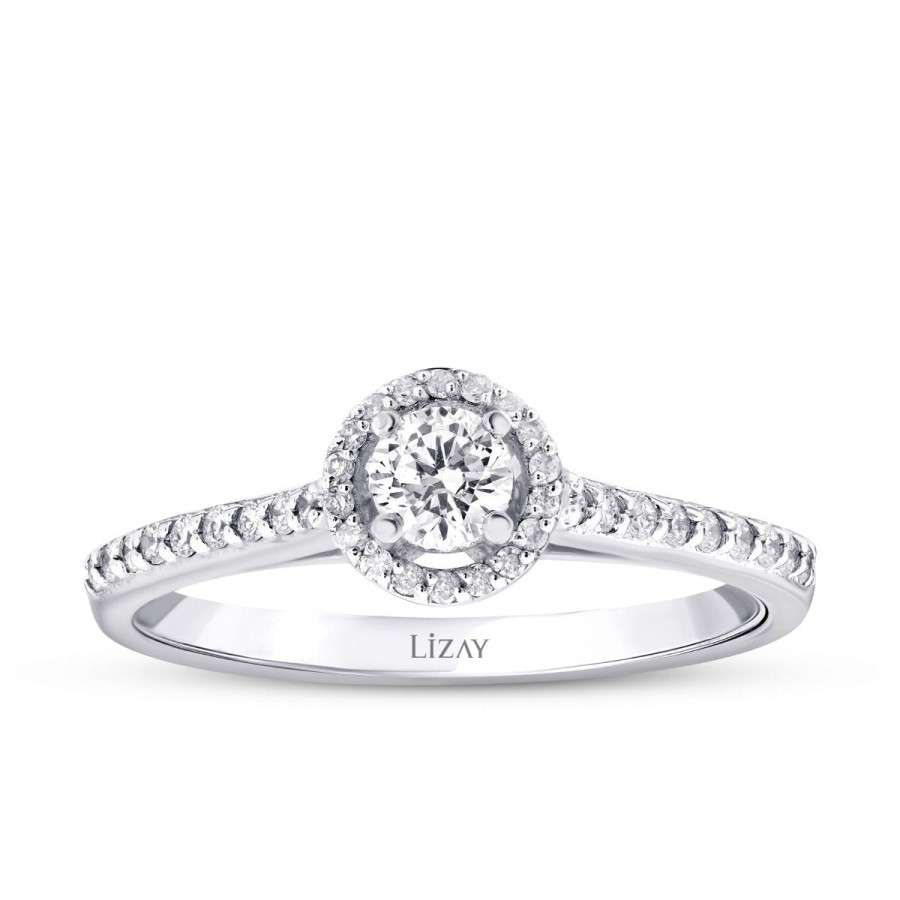 0,41 Karat Diamant Runder Solitär Verlobungsring
