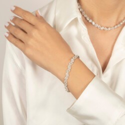 Goldenes Baguette Tropfen Armband