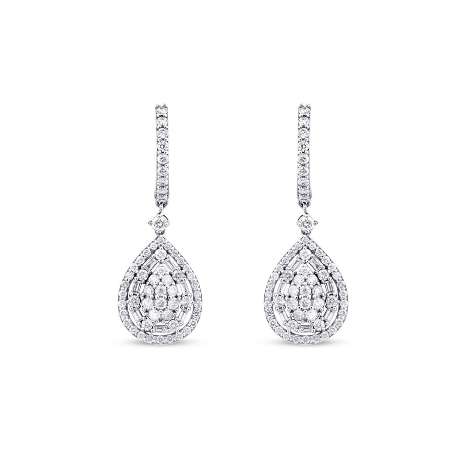 1,39 Karat Diamant Baguette Ohrringe