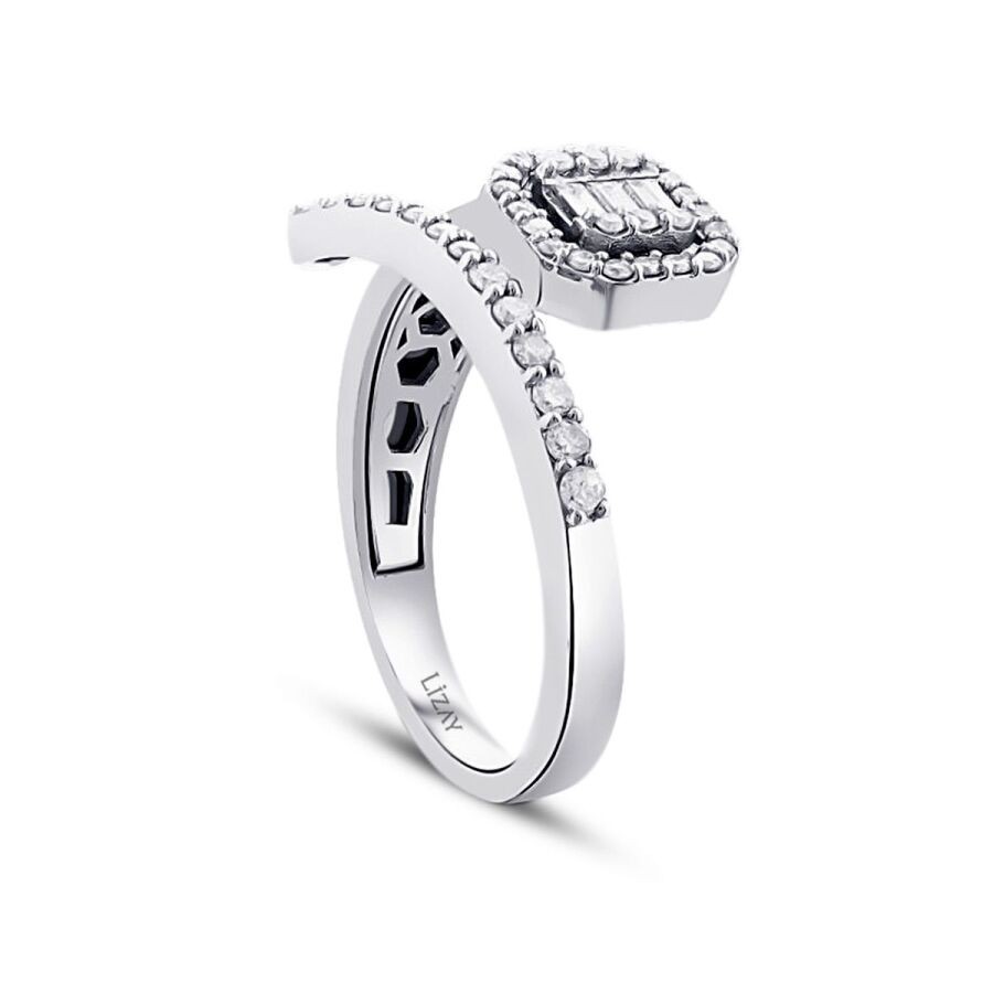 0.58 Carat Diamond Baguette Ring