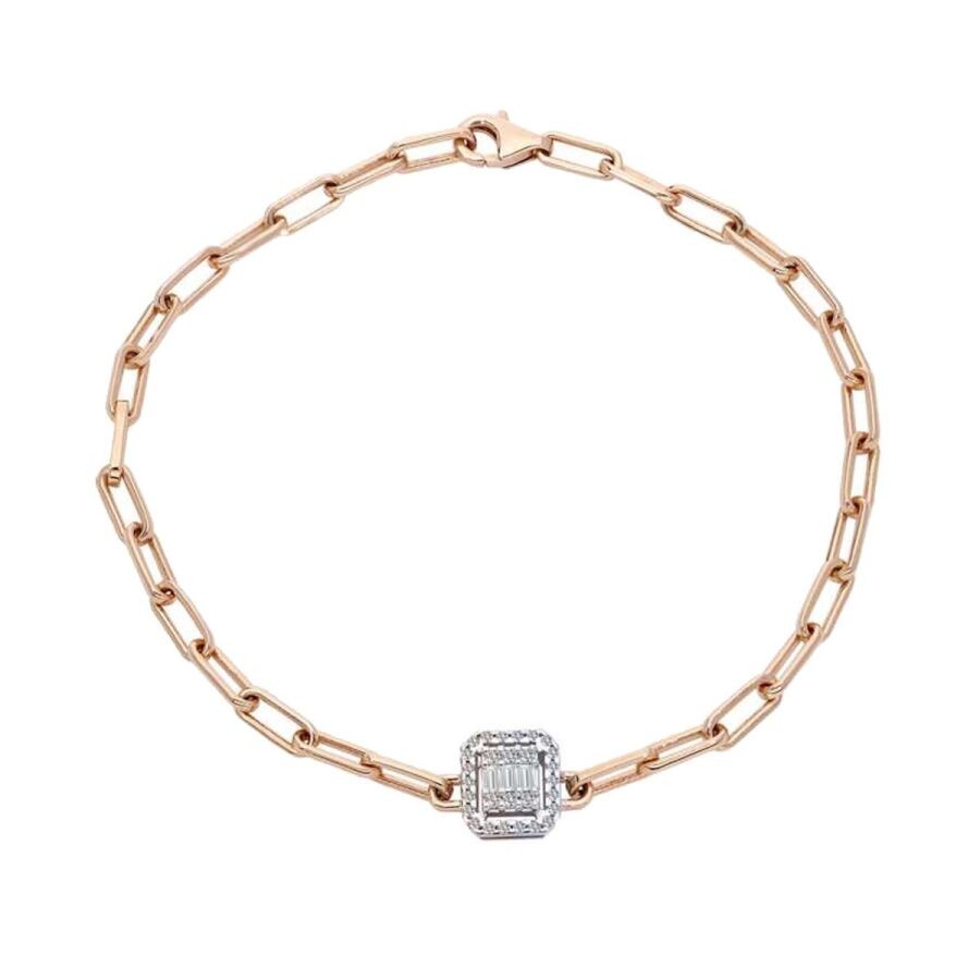 0.17 Carat Diamond Baguette Bangle