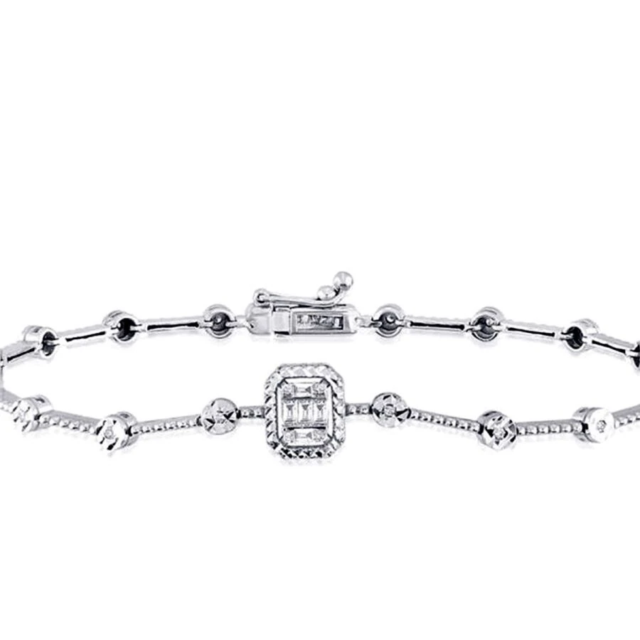 0.19 Carat Diamond Baguette Bracelet