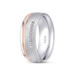 Gold Two-Tone Wedding Band